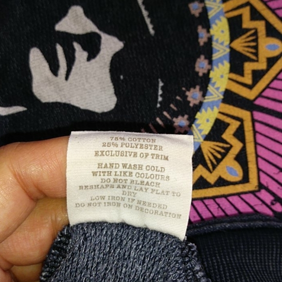 Spell designs XS turquoise stone hunter sloppy joe pullover sweater - Picture 8 of 12